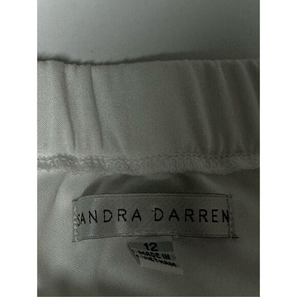 SANDRA DARREN BOHEMIAN WHITE LINED COLD SHOULDER SHIFT DRESS EMBROIDERED SIZE 12 - Picture 6 of 12